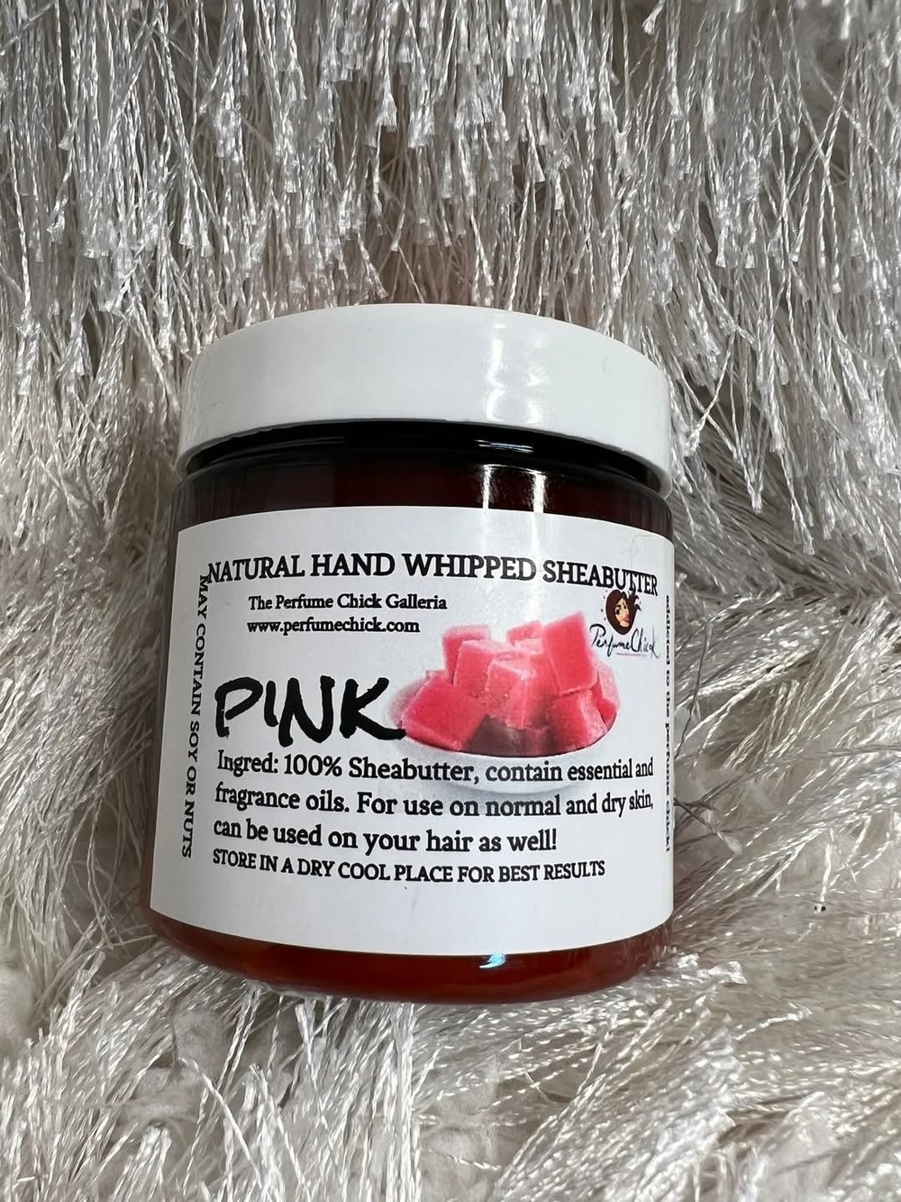 The Perfume Chick Pink Natural Hand Whipped Sheabutter - Moisturizing Butter